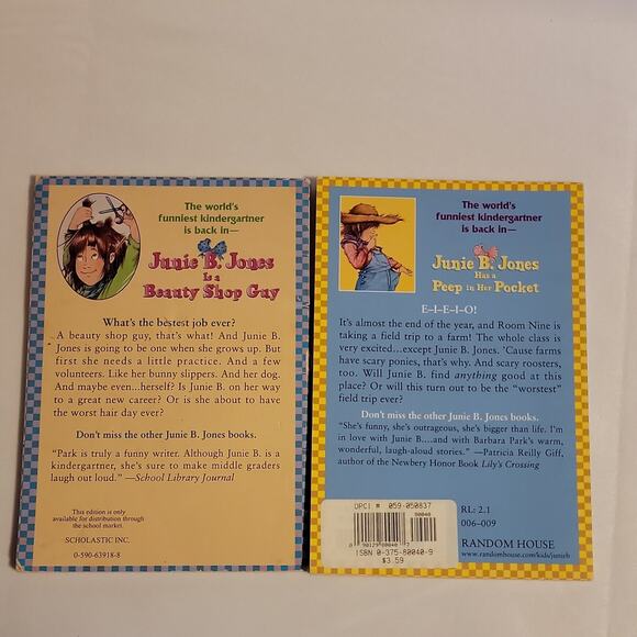 Lot of 2 Junie B. Jones Paperback Books - Acceptable Condition - # 1 & # 11 - Picture 2 of 6
